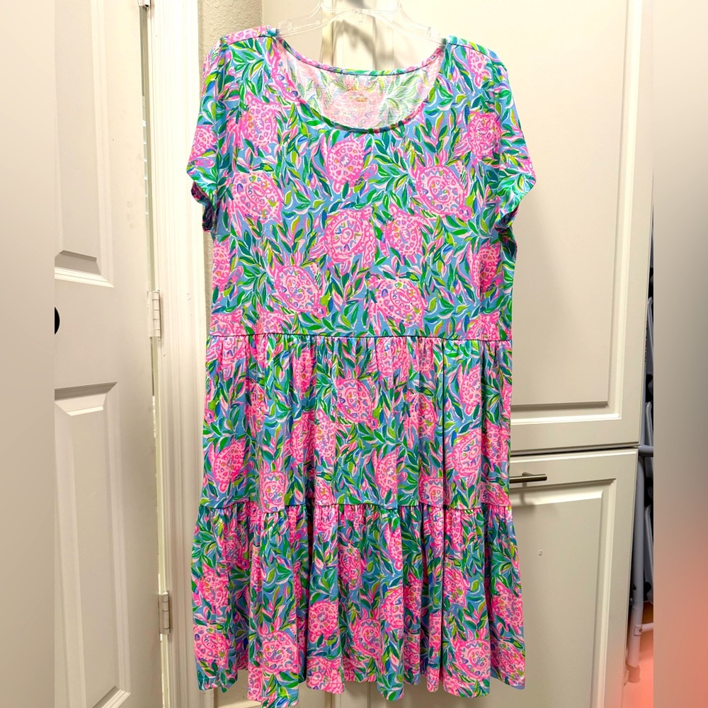 NWT Turtley  in Love Lilly Pulitzer tiered dress
